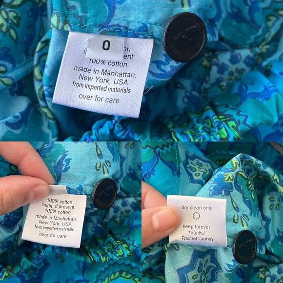 Rachel Comey Bright Blue Vintage-Style Cotton Trousers 0 - Picture 12 of 12